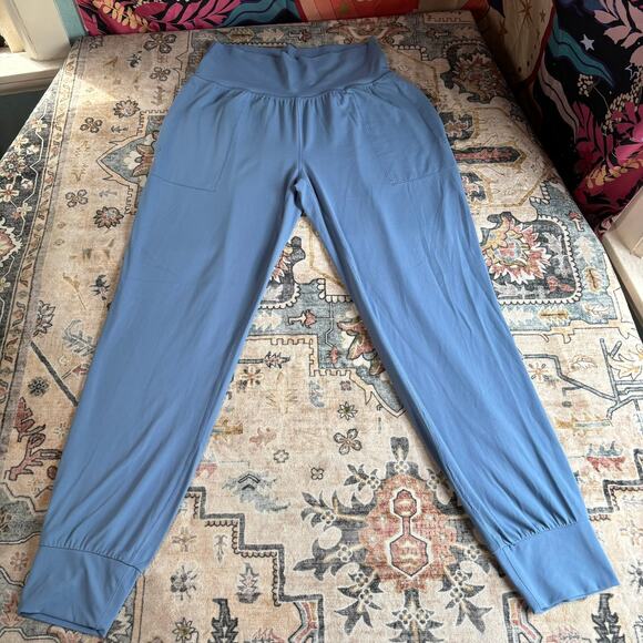 Athleta Salutation Jogger Pants Athletic Yoga Leggings Light Blue Size Small - Picture 2 of 8